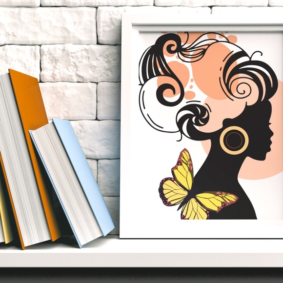 Modern Wall Art Print Tropical Girl Unframed - Picture 11 of 17